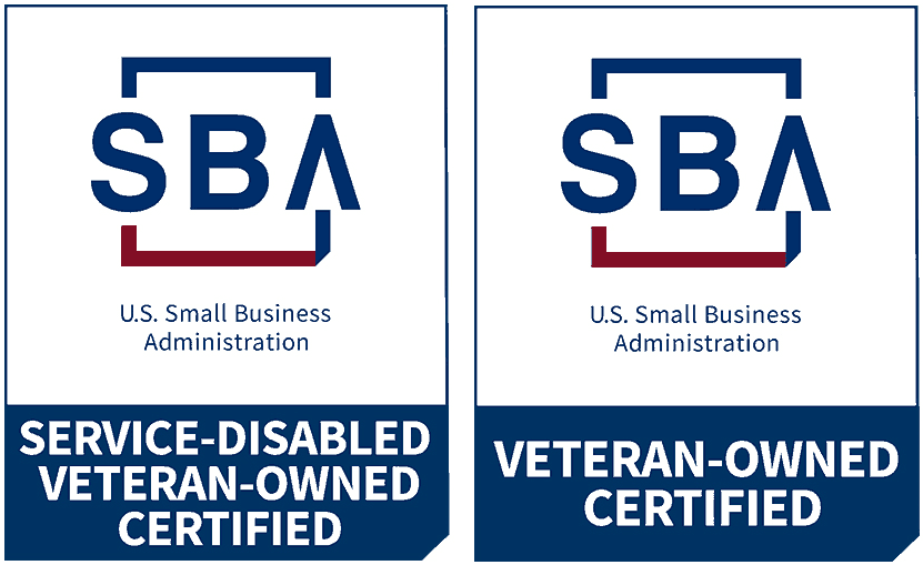 U.S. Small Business Administration certified Service-Disabled Veteran-Owned Small Business and Veteran-Owned Small Business